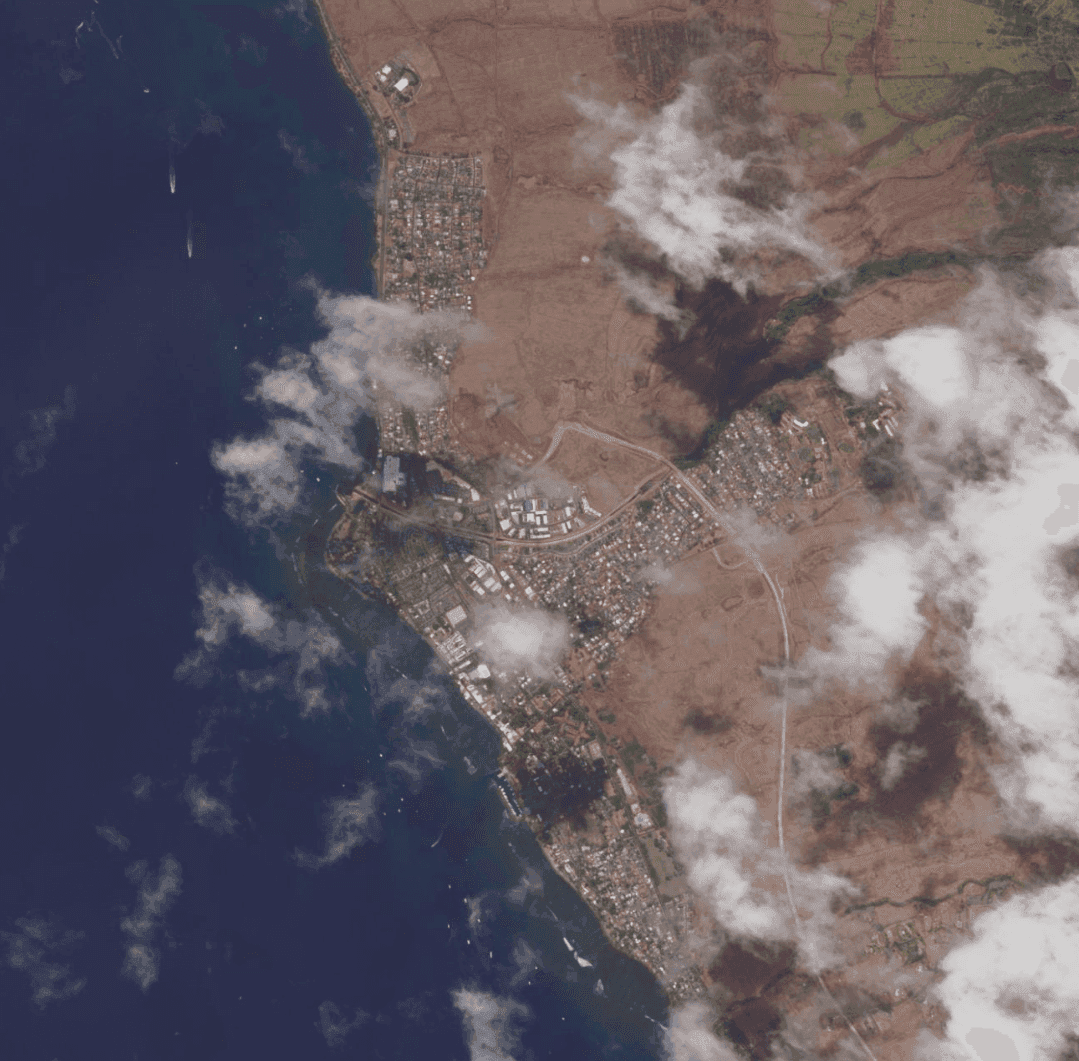 Image satellite après sur la zone d'observation